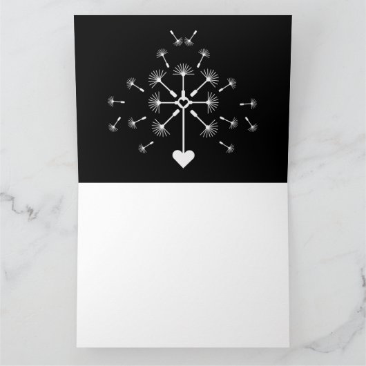 Dandelion in de wind in het liefhebben van geheuge kaart (Binnen)