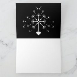 Dandelion in de wind in het liefhebben van geheuge kaart