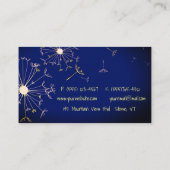 Dandelion in de wind visitekaartje (Achterkant)