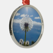 Dandelion in het licht metalen ornament (Rechts)