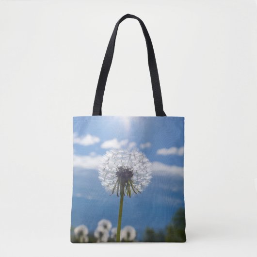 Dandelion in het licht tote bag (Voorkant)