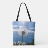Dandelion in het licht tote bag (Achterkant)