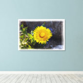 Dandelion in zonlicht canvas afdruk (Insitu (Houten vloer))
