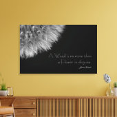 Dandelion in zwart-wit met offerte canvas afdruk (Insitu (Woonkamer))