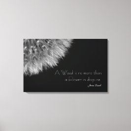 Dandelion in zwart-wit met offerte canvas afdruk