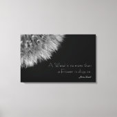 Dandelion in zwart-wit met offerte canvas afdruk (Voorkant)