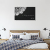 Dandelion in zwart-wit met offerte canvas afdruk (Insitu (Slaapkamer))
