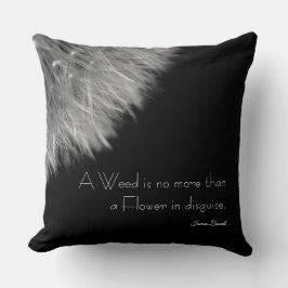 Dandelion in zwart-wit met offerte kussen