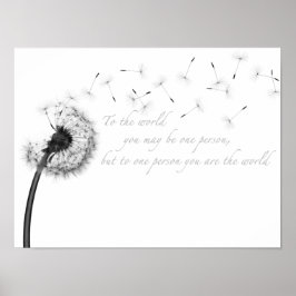 Dandelion Inspiratie 16 x 12 inch, Poster van stee