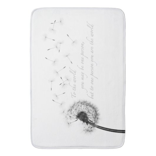 Dandelion Inspiration Bath Mat (Voorkant Verticaal)