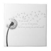 Dandelion Inspiration Ceramic Tile Tegeltje (Voorkant)