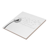 Dandelion Inspiration Ceramic Tile Tegeltje (Zijkant)