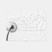 Dandelion Inspiration Fleece Blanket (Voorkant (Horizontaal))