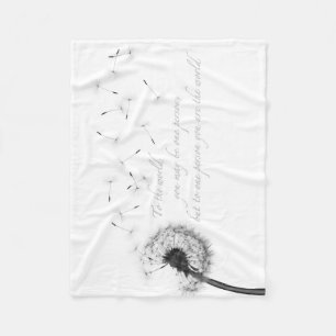 Dandelion Inspiration Fleece Blanket