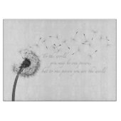 Dandelion Inspiration Glass Cutting Board Snijplank (Voorkant)