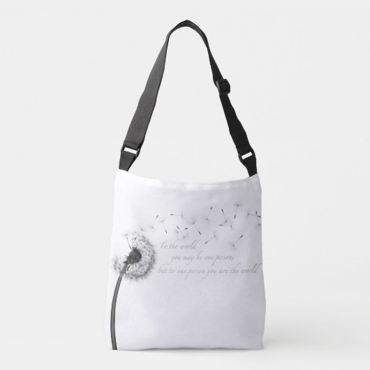 Dandelion Inspiration Print Cross Body Bag Crossbody Tas (Voorkant)