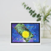 Dandelion Inspirerend Briefkaart (Staand voorkant)