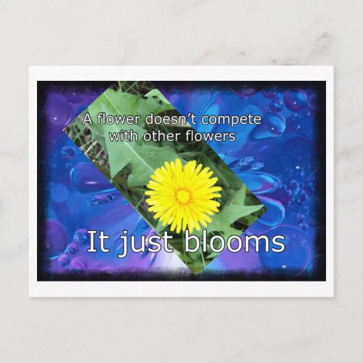 Dandelion Inspirerend Briefkaart (Voorkant)