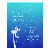 Dandelion Inspirerend Quote Foto Afdruk (Voorkant)