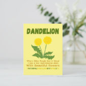 Dandelion is geen wiet in mijn tuin briefkaart (Staand voorkant)