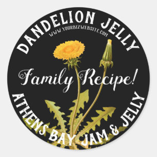 Dandelion Jelly Product Business Label