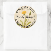  Dandelion Jelly-productlabel Ronde Sticker (Tas)