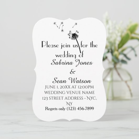 Dandelion Kaart (Staand voorkant)