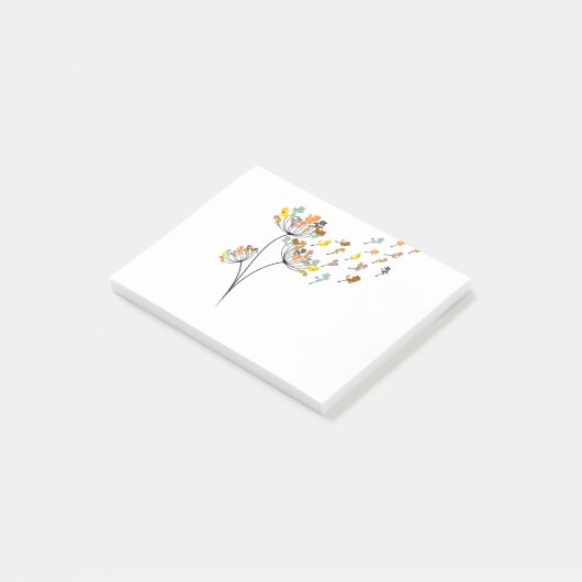 Dandelion Katten Vloerkleurig huisdeksel Post-it® Notes (Schuin)