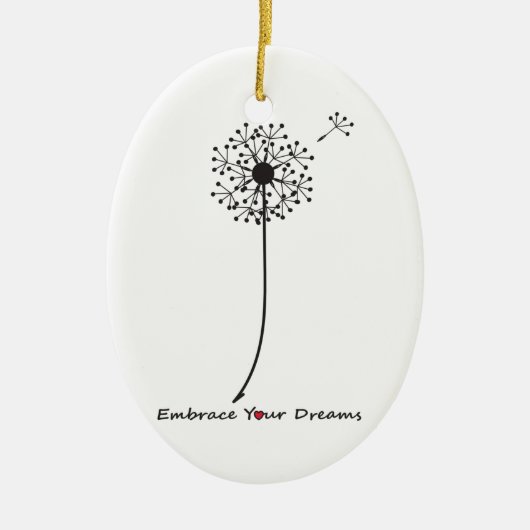Dandelion Keramisch Ornament (Voorkant)