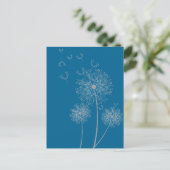 Dandelion kleur moderne bloemen briefkaart (Staand voorkant)