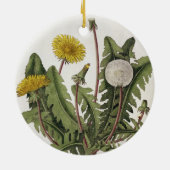 Dandelion (kleurengraving) keramisch ornament (Achterkant)