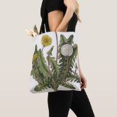 Dandelion (kleurengraving) tote bag (Dichtbij)