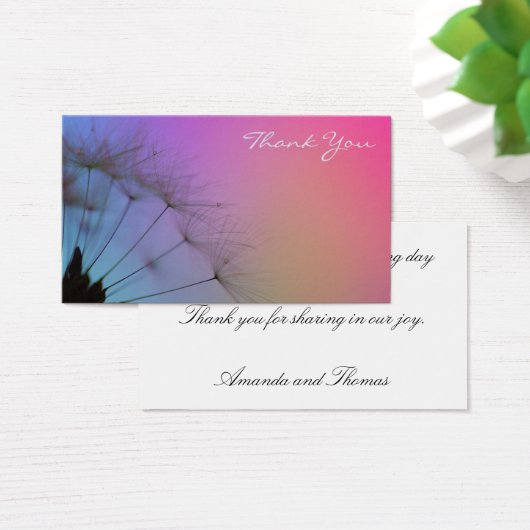 Dandelion kloon macro bedankt visitekaartje (Bureau)