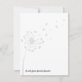 Dandelion Light Grey Cute Simple Script Name Chic Notitiekaartje (Voorkant)