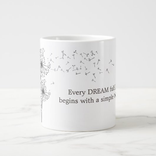 Dandelion maakt een windenergie grote koffiekop (Voorkant)