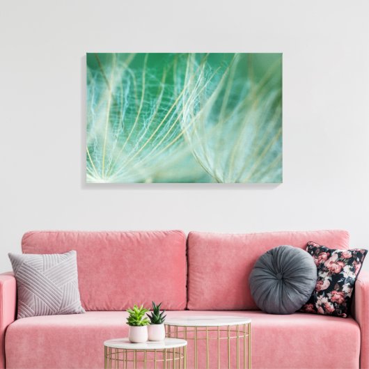 Dandelion macroon canvas afdruk (Insitu (Woonkamer))