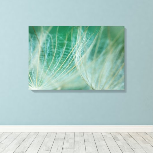 Dandelion macroon canvas afdruk (Insitu (Houten vloer))