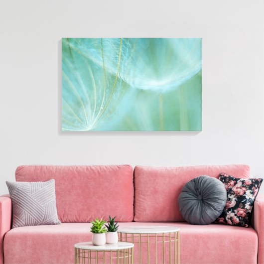 Dandelion macroon canvas afdruk (Insitu (Woonkamer))