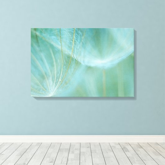 Dandelion macroon canvas afdruk (Insitu (Houten vloer))