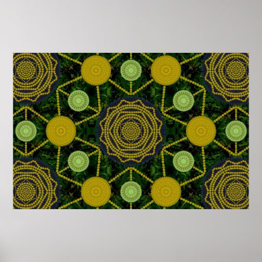 Dandelion Mandala Array Poster (Voorkant)