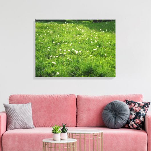 Dandelion Meadow Canvas Afdruk (Insitu (Woonkamer))