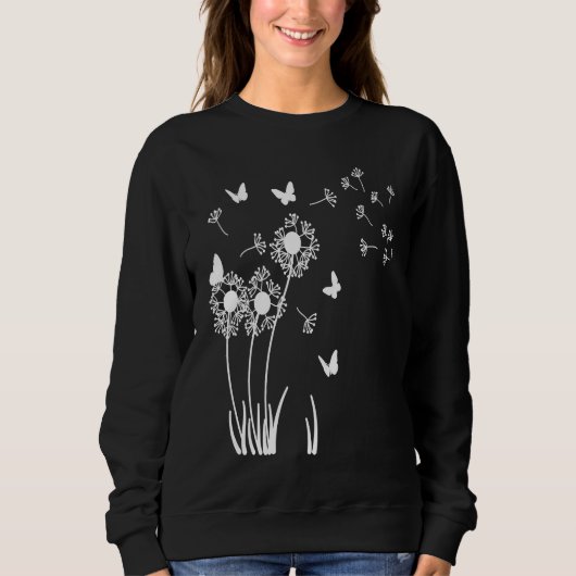 Dandelion Meadow with Butterflies for Dandelions Trui (Voorkant)