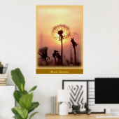 Dandelion met achtergrondverlichting - Chisasibi Q Poster (Thuiskantoor)