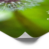 Dandelion "Moge al je wensen uitkomen!" Poster (Hoek)