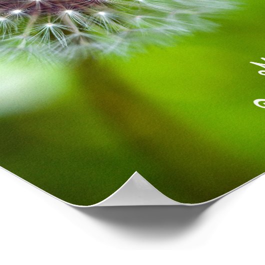 Dandelion "Moge al je wensen uitkomen!" Poster (Hoek)