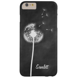 Dandelion Monogram Chalkboard iPhone 6/6s Plus Barely There iPhone 6 Plus Hoesje