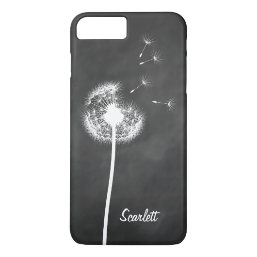 Dandelion Monogram Chalkboard iPhone 7 Plus Case-Mate iPhone Case (Achterkant)
