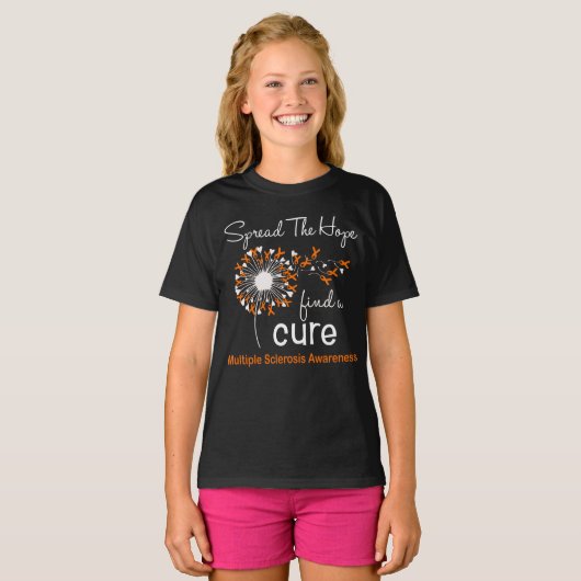 Dandelion Multiple Sclerosis Awareness T-shirt (Voorkant volledig)