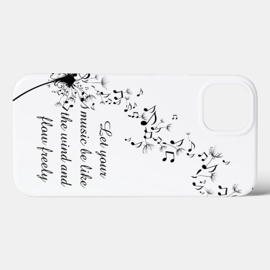Dandelion Music Symbols Case-Mate iPhone Case (Achterkant (horizontaal))