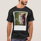 Dandelion Next To A Baby Cat Realistic Art T-shirt (Voorkant)